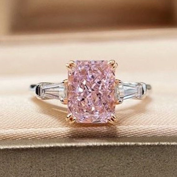Pink diamond anniversary online ring