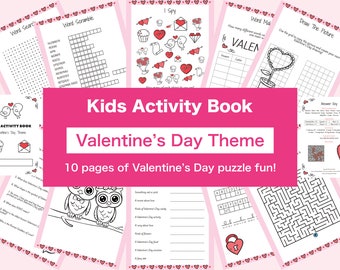 Kids Activity Book - Valentine's Day Theme