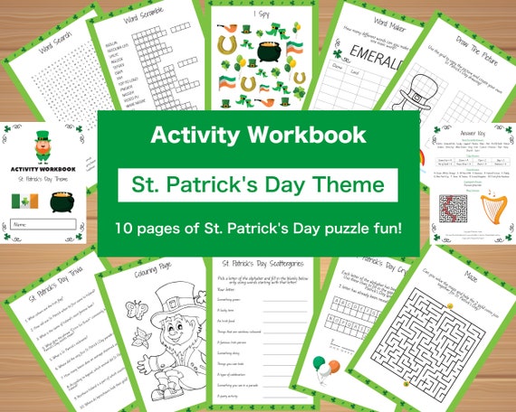 Kids Activity Book St. Patrick's Day Theme