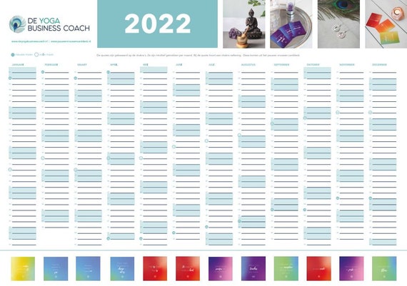 Planificador de pared 2022 por conceptos mente clara-año calendario A2 laminado enrollado