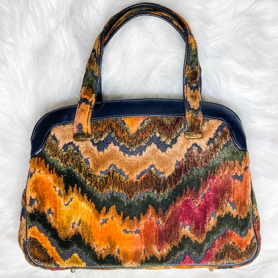 Vintage carpet tapestry bag