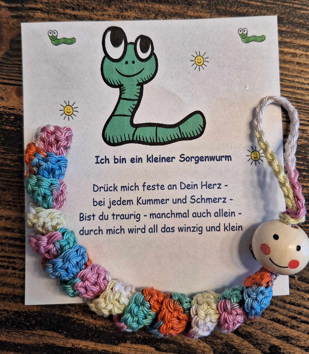Glückswürmchen/Häkelwurm/ Worry worm Etsy.de