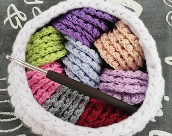 Wiederverwendbare Abschminkpads gehäkelt/ Set 5 Stück