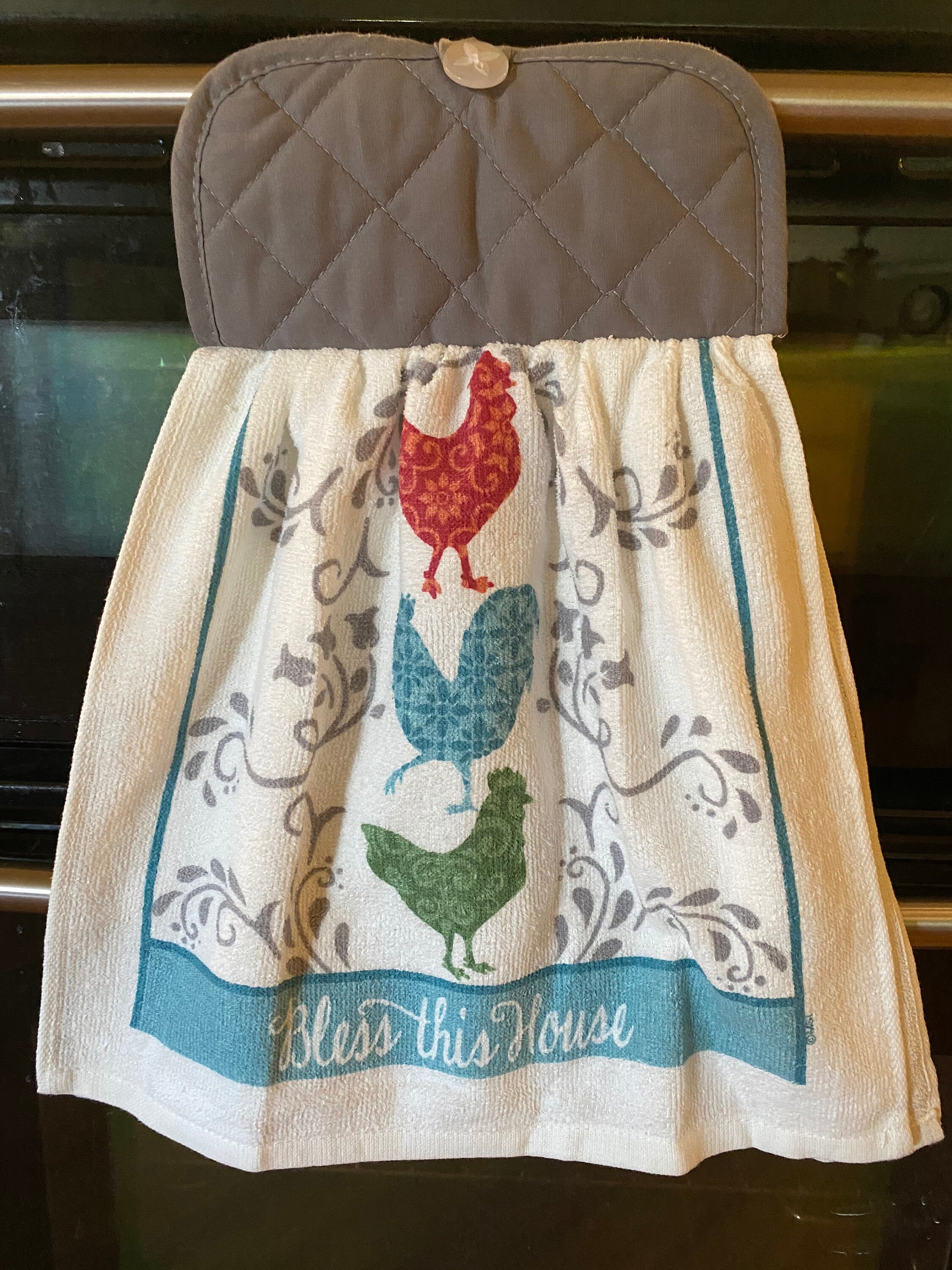 Hanging Kitchen Towel with Pot Holder Topper Etsy