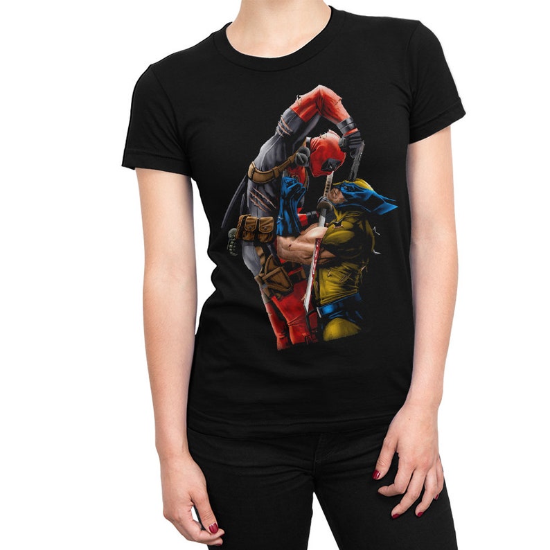 Deadpool vs Wolverine Art TShirt Men's and Women's Etsy