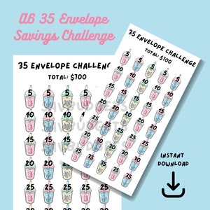 A6 35 Envelope Savings Challenge: Cash Budgeting (PDF)