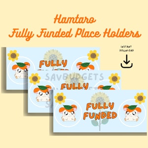 Hamtaro Savings Goal Placeholders: Cash Budgeting (Digital Download)
