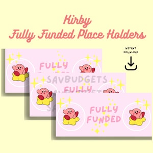 K*rby Savings Goal Placeholders: Cash Budgeting (Digital Download)