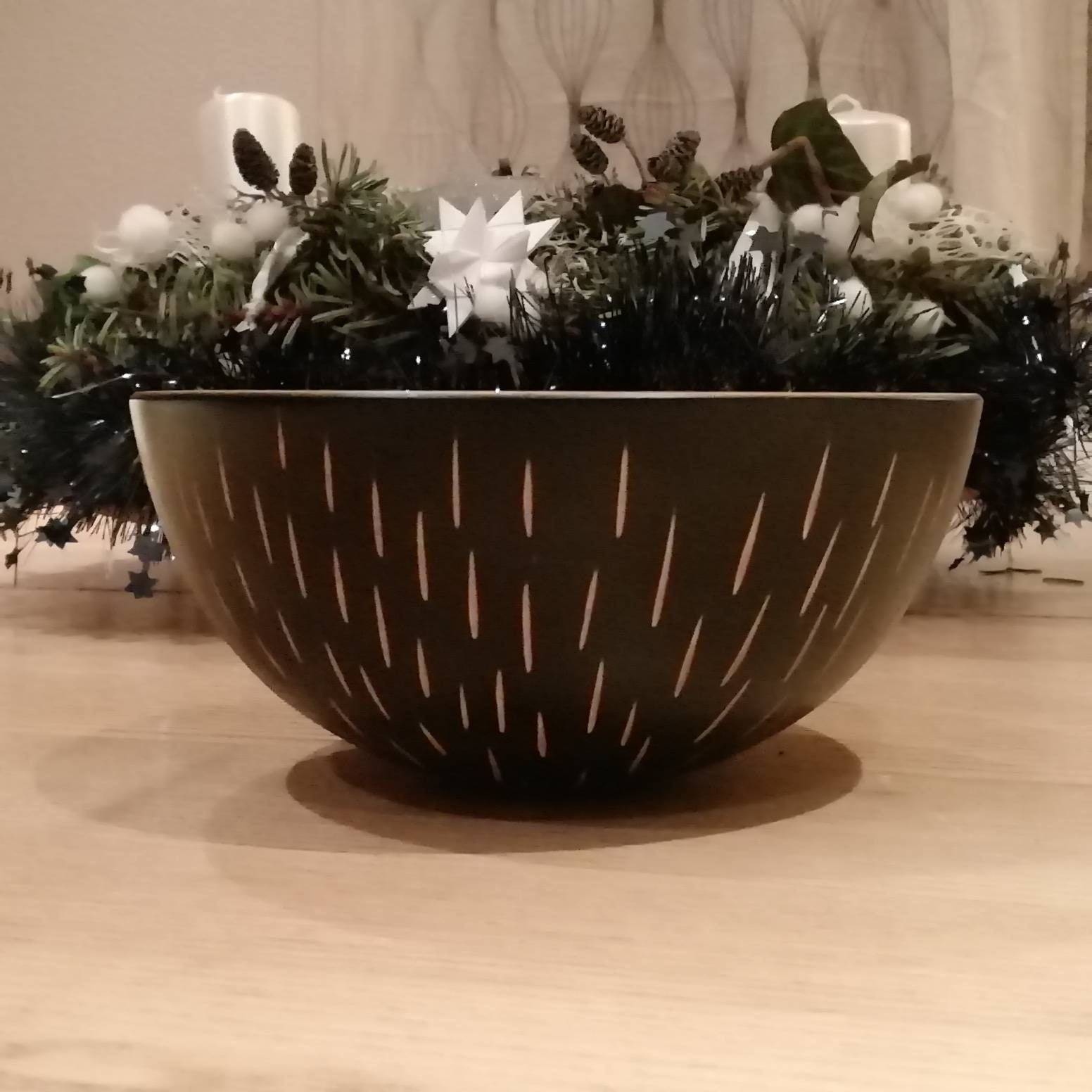 Bol en Alisier Blanc, Teinté et Texturé