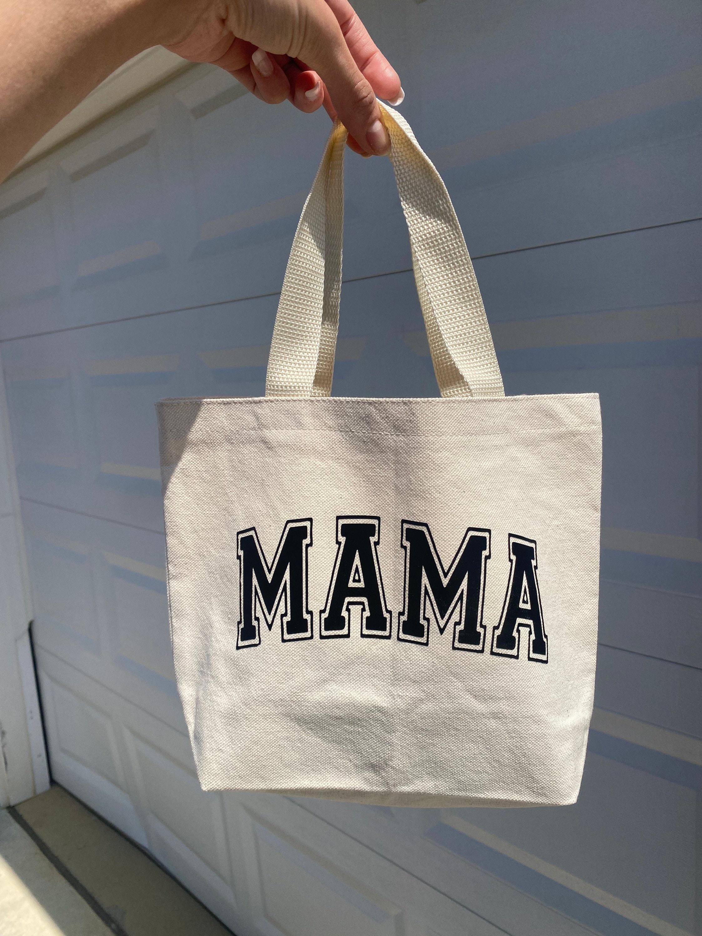 Mama Mini Tote Bag | Mini Canvas Tote | Mom Bag With Handles