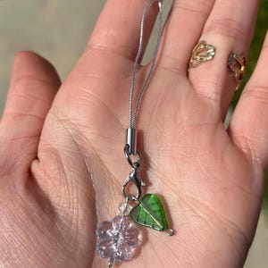 Blue Flower Phone Charm | Trendy Phone Charm | Cute Phone Charms | Phone Case Lanyard | Beaded Phone Lanyard | Bag Charm | Phone Accessory