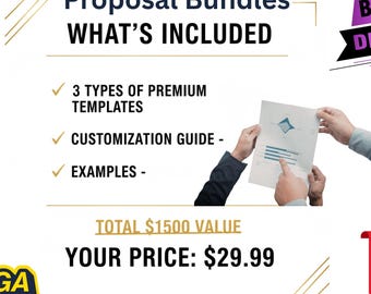Paquete de plantillas de propuestas de alto valor para freelancers y agencias (descarga digital)