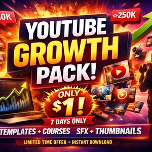 YouTube-Wachstums-Bundle | Animierte Overlays, Green Screen Bild 9