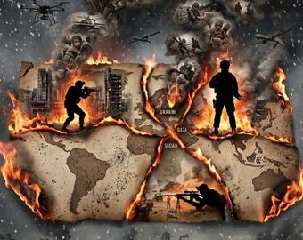 La era de los mapas de Burring / Libro electrónico sobre conflictos globales: análisis de Ucrania, Gaza y Sudán (descarga digital)