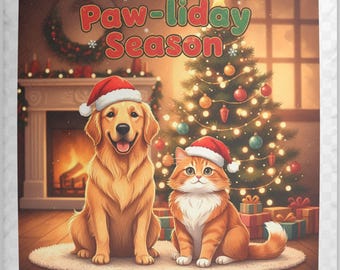 Almohada navideña para perros y gatos Paw-liday Season