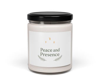 Kerze Frieden und Gegenwart | Duftende Sojakerze, 9oz