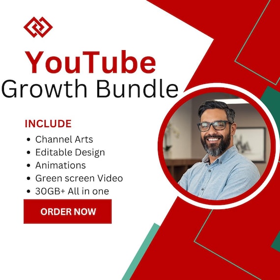 YouTube Growth Bundle | Animated Overlays, Green Screen
