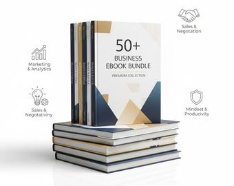 50+ Business eBook Bündel | Digital Entrepreneurship Bibliothek | Marketing, Sales & Mindset Guides | Ressourcen für kleine Unternehmen
