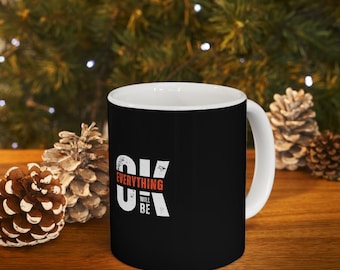 Be Kind Keramik Kaffeetasse: Inspirierendes Zitat, Selbstfürsorge Geschenk