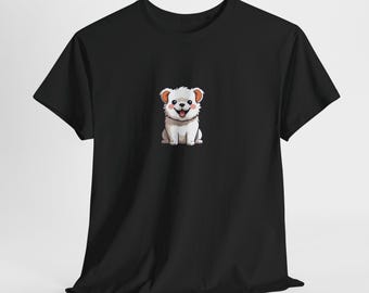 Camiseta unisex de algodón con estampado de perro, regalo para amantes de las mascotas.
