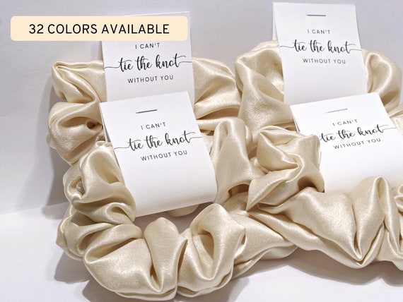 Bridesmaid Scrunchie Hair Tie Proposal Soft Satin Scrunchie Elastic Hair Tie Homemade Scrunchies Jumbo Large Gift For Her XXL