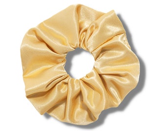 Butterscotch Scrunchie Hair Tie | Soft Satin Scrunchie | Elastic Hair Tie Scrunchies | Homemade Scrunchies | Gift For Her | XXL Scrunchie