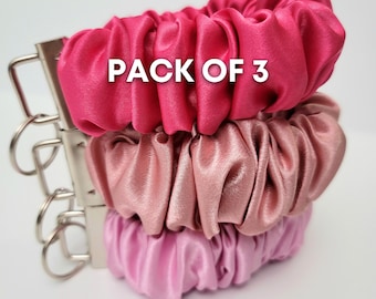 Keyfob Satin Scrunchie Keychain | Strong Key Fob Ring | Scrunchie Keyring | Sturdy Key Holder | Women's Gift | Handmade Soft Wristlet