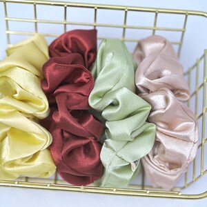 Wholesale Pack Of 20 Scrunchies Hair Tie Set Soft Satin Scrunchie Homemade Scrunchies Gift Items Perfect Gift For Her Bun Holder image 5