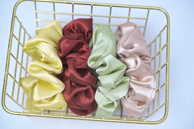 Wholesale Pack Of 20 Scrunchies Hair Tie Set Soft Satin Scrunchie Homemade Scrunchies Gift Items Perfect Gift For Her Bun Holder image 5