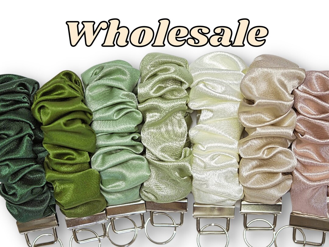 Wholesale Pack of Keyfob Satin Scrunchie Keychain Scrunchie Key Fob ...