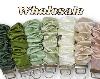 Wholesale Pack Of Keyfob Satin Scrunchie Keychain | Scrunchie Key Fob Ring | Scrunchie Keyring |Sturdy Key Holder | Scrunchie Wristlet