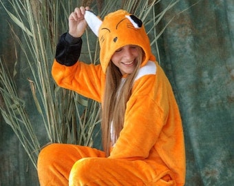 Fox Onesie Fox Pajamas Fox Onesie Adult Kigurumi Winter Pajamas Animal Costume Adult Womens Onesie Unisex Pajamas Holiday Onesies Etsy Sweden