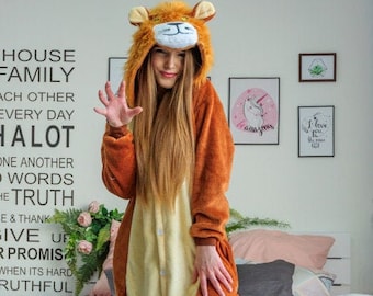 Lion Onesie Adult Lion Costume Lion Costume Adult Kigurumi