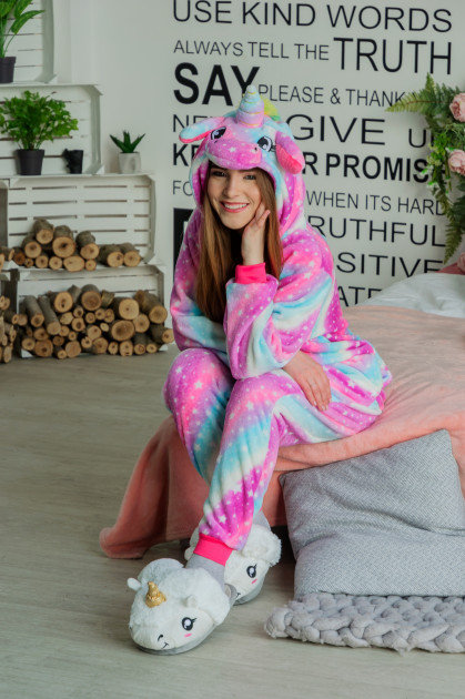 Costume Animali Per Feste Pigiama Unicorno A Tutina Per Adulti