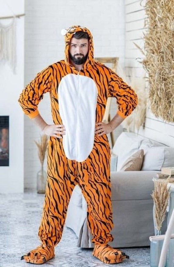 Tiger Onesie Adult, Tigger Onesie, Tigger Costume, Tiger Onesie, Tiger  Pajamas, Adult Onesie Pajama, Soft Pajamas, Adult Pajamas, Halloween 