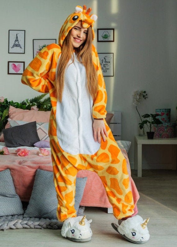 Costume Kigurumi Animal Girafe Adulte - Polaire - Homme/Femme - Carnaval, Halloween, Déguisement