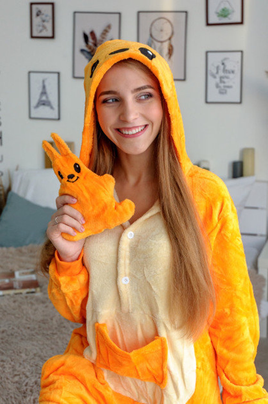 Kangaroo Onesie Kangaroo Costume Kigurumi Adult Onesie Etsy