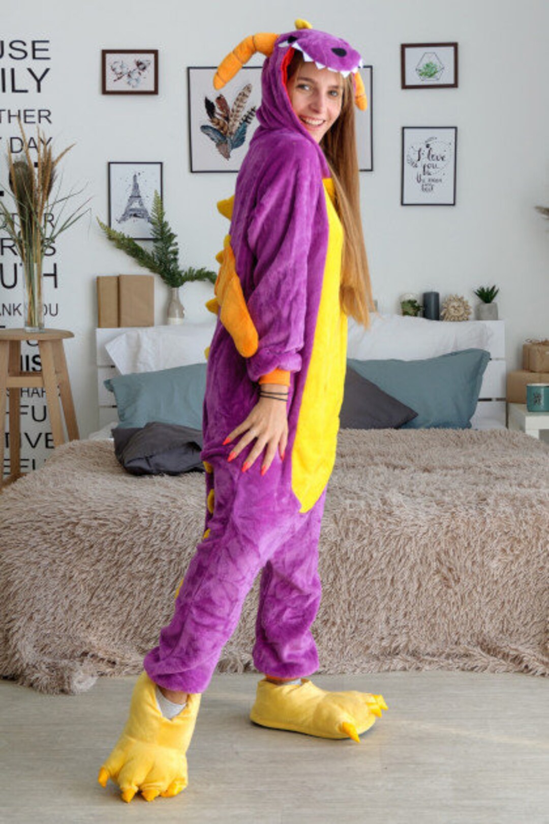 Unpifolov Dragon Pajamas - Unisex Animal Onesie Costume For Adults