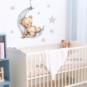 Teddy Bear Wall Decal, Nursery Bear Wall Decal, Nursery Wall Decal, Kid Room Wall Decal, Baby Room Decal, Babyshower Gift