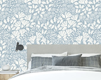 Abnehmbare Tapete mit Blumenmuster, Abziehbare Tapete, Abziehbare Tapete, Abziehbare Tapete, Abnehmbare Tapete, Skandinavische Tapete, Minimalistische Tapete, Wanddekoration