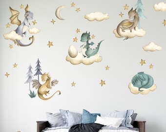 Dragon Wall Decal Nursery - Etsy