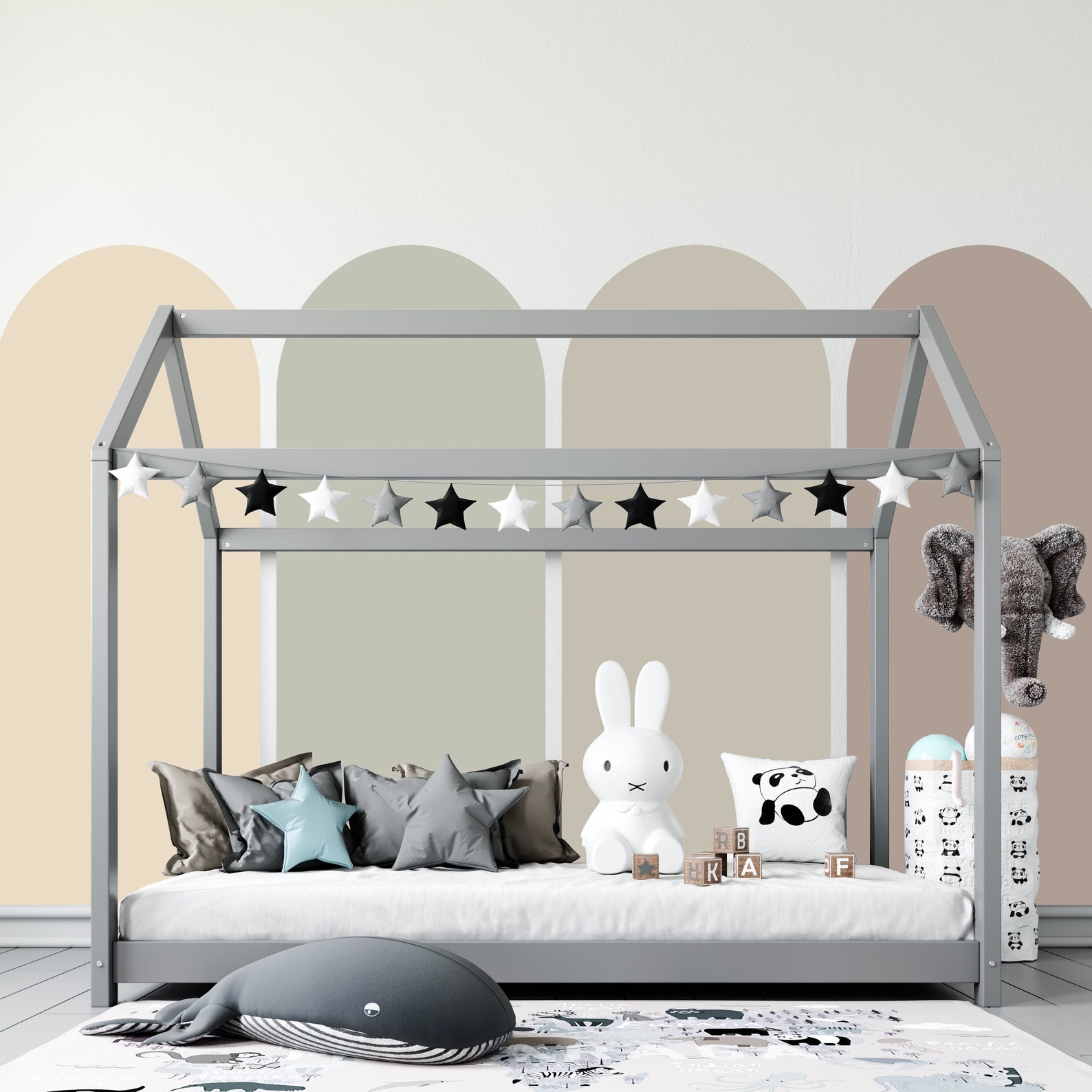 Arch Wall Decal Modern Arch Wall Decal Mid Century Arch Etsy