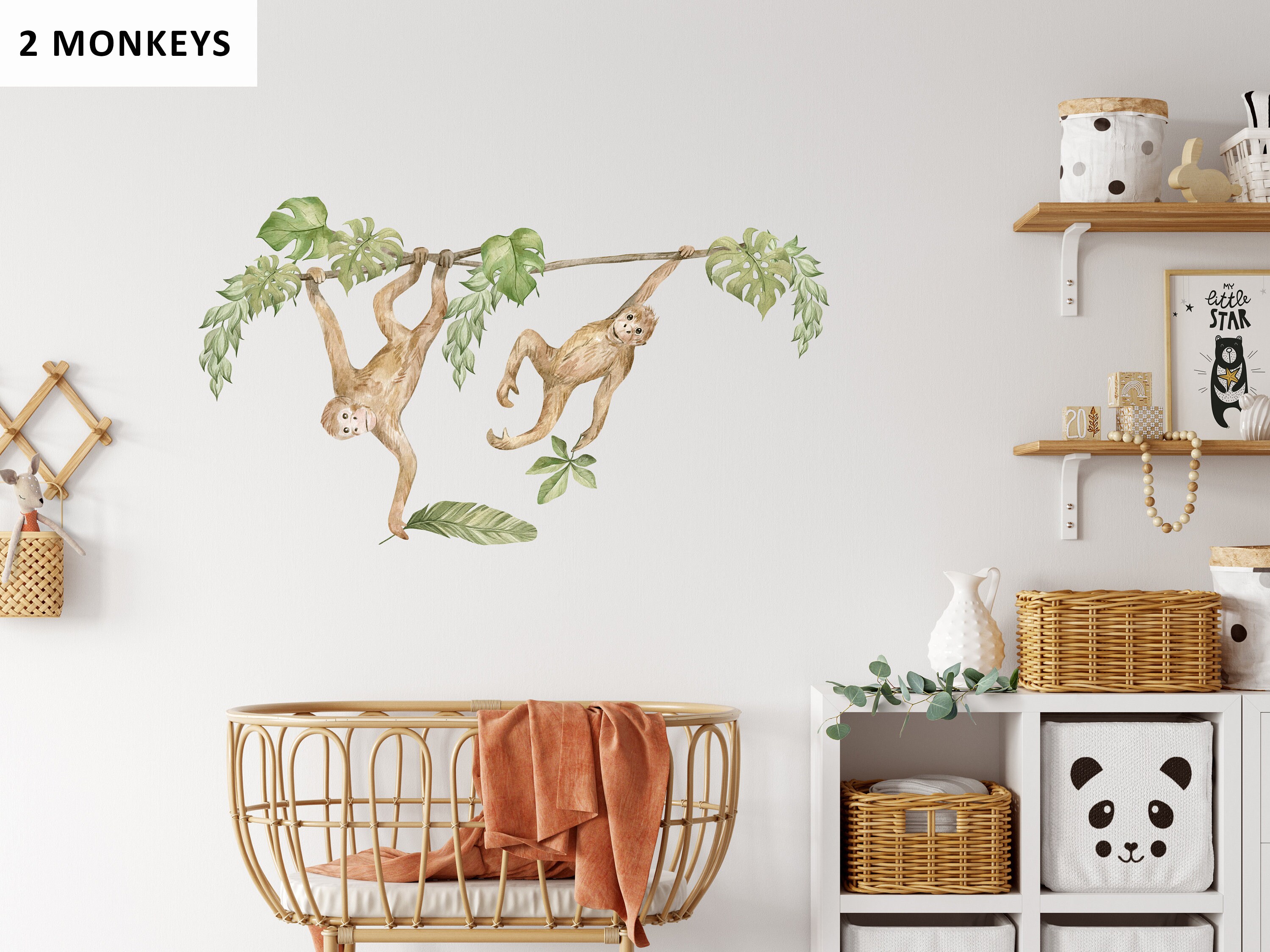 Safari Animals Wall Decal Nursery Wall Decal Jungle Animals Etsy
