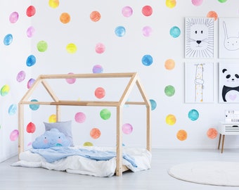 Watercolor Dots Decal, Nursery Polka Dots Decal,Watercolor Dots Wall Stickers, Irregular-Shaped Dots, Polka Dots, Dot Wall Stickers