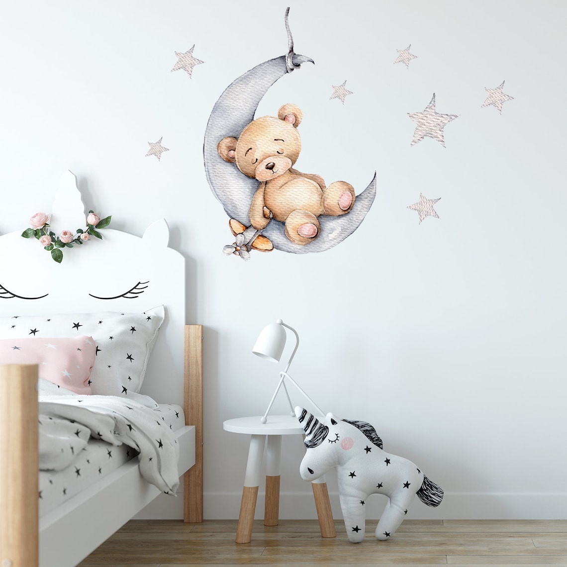 Teddy Bear Wall Decal Nursery Bear Wall Decal Nursery Wall Etsy