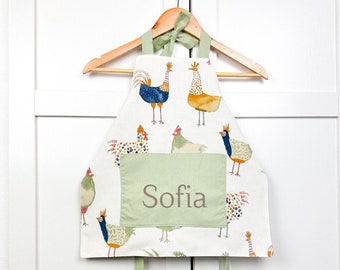 Kids apron | Age options 1.5 yrs-Adult, Personalized Kids Apron with pocket, Apron with name for kids, Gift for toddler, Kitchen Play Apron