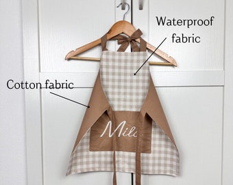 Personalized Toddler Apron With Name, Play Kitchen Apron for kids, Gift for toddler, Kitchen Play Apron, Custom apron