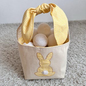 Osterkorb bestickt, personalisierter Osterkorb mit Name - Benutzerdefiniertes Monogramm Kinder Osterhasenkorb, Ostern Leckerei Taschen