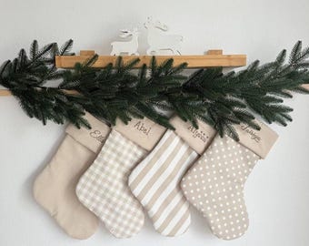 Personalized Christmas Stocking | 30 x 37 cm | 14.5"x11.8" | Custom Embroidered Holiday Décor | Unique Christmas Gift