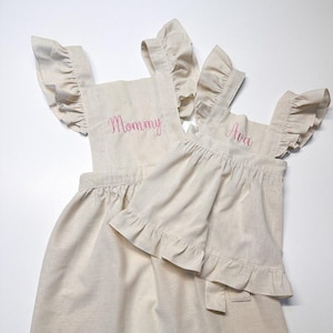 Personalized Mommy and Me Matching Aprons, Mom And Daughter Gift, Aprons for Women, Personalized Apron, Mother Daughter, Custom Aprons